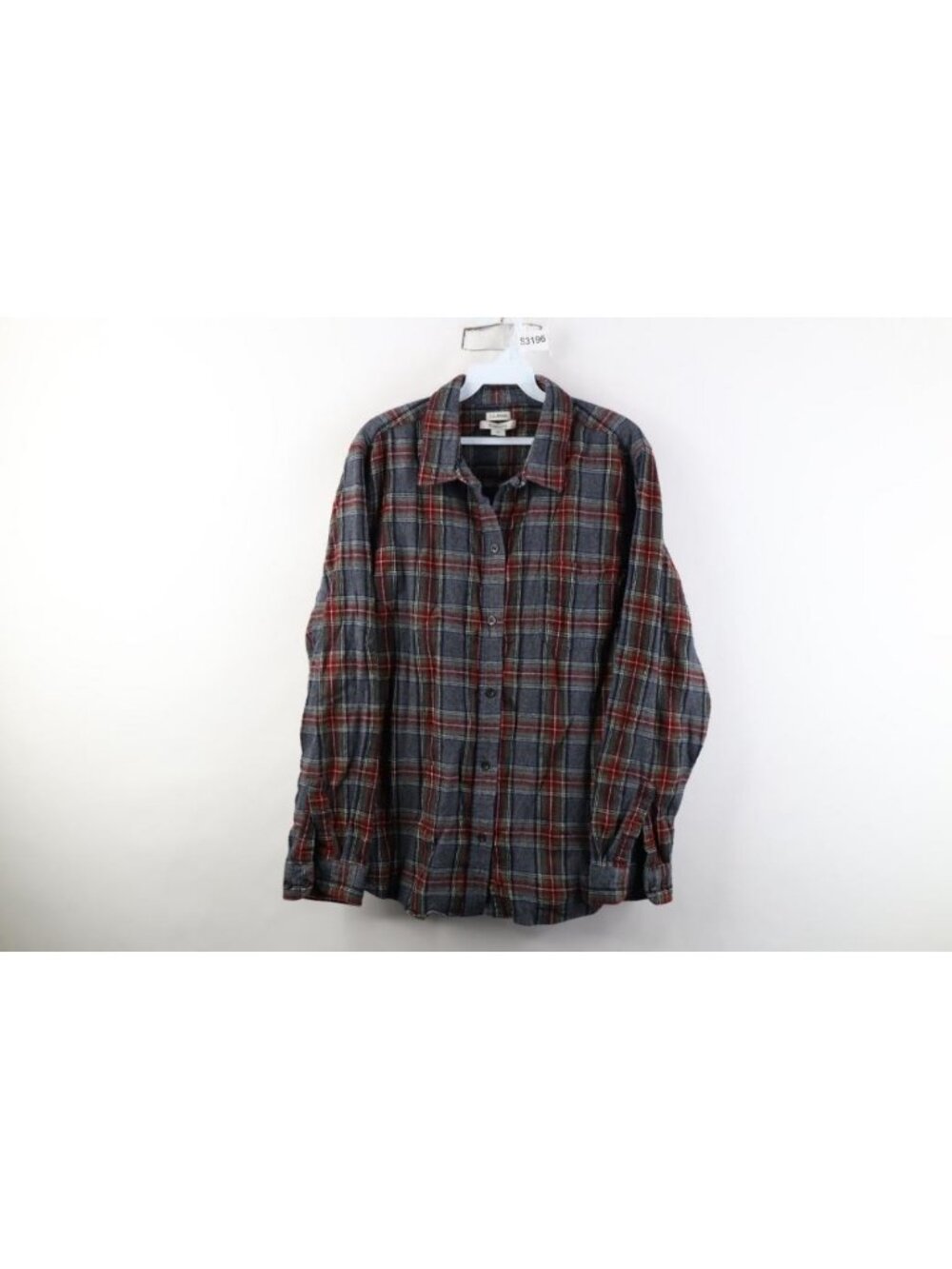 Vintage Y2K LL Bean Womens XL Relaxed Fit Flannel Collared Button Shirt Plaid
